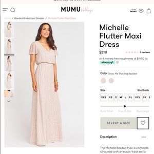 Show Me Your Mumu Michelle Flutter Maxi Dress - Show Me The Ring Beaded